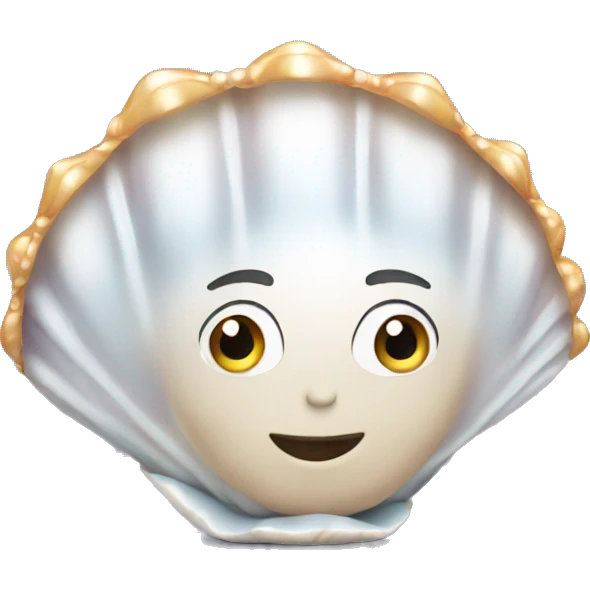 A pearl in shell emoji