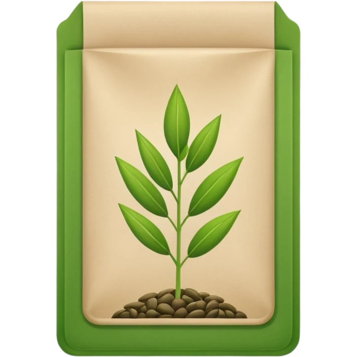 green seed packet pocket emoji