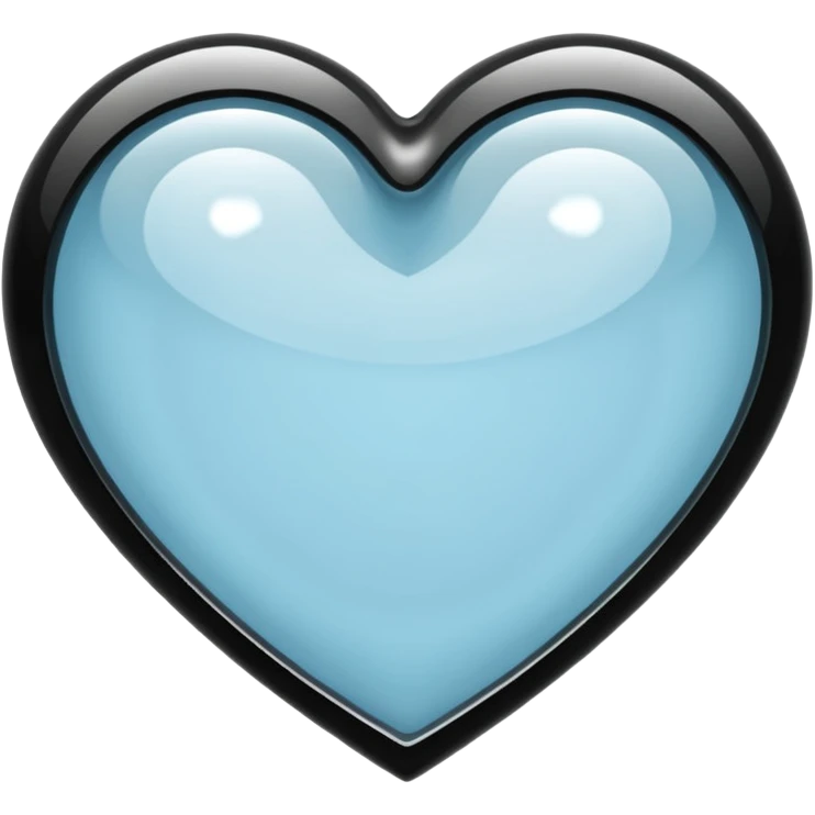 clear heart shape with black outline emoji