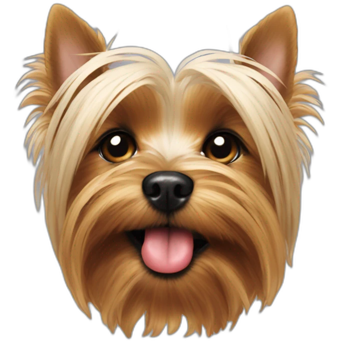  Yorkie licking nose  emoji