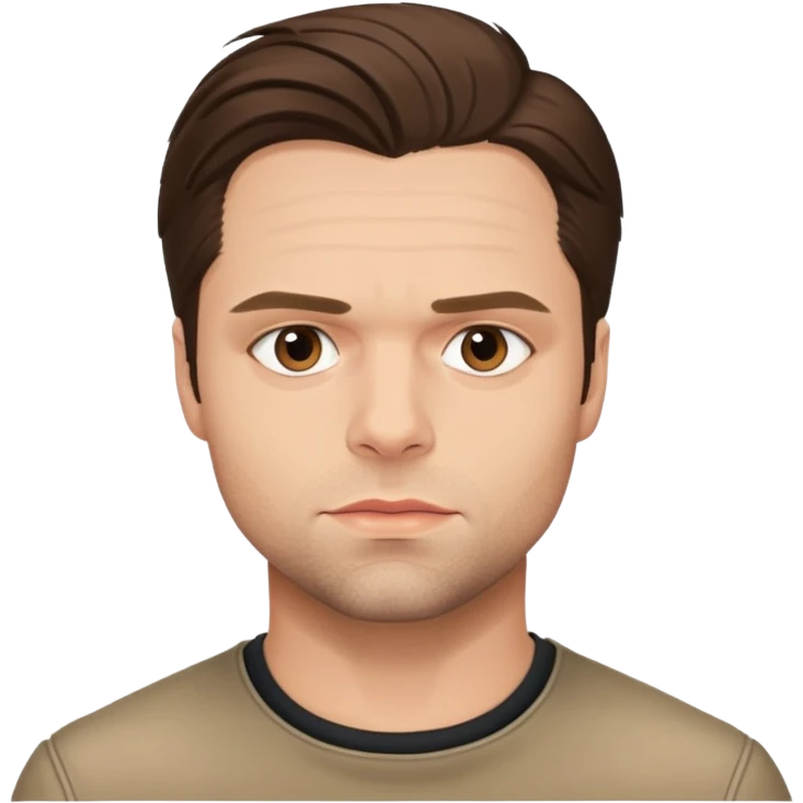 face of Sebastian Stan, neutral expression emoji