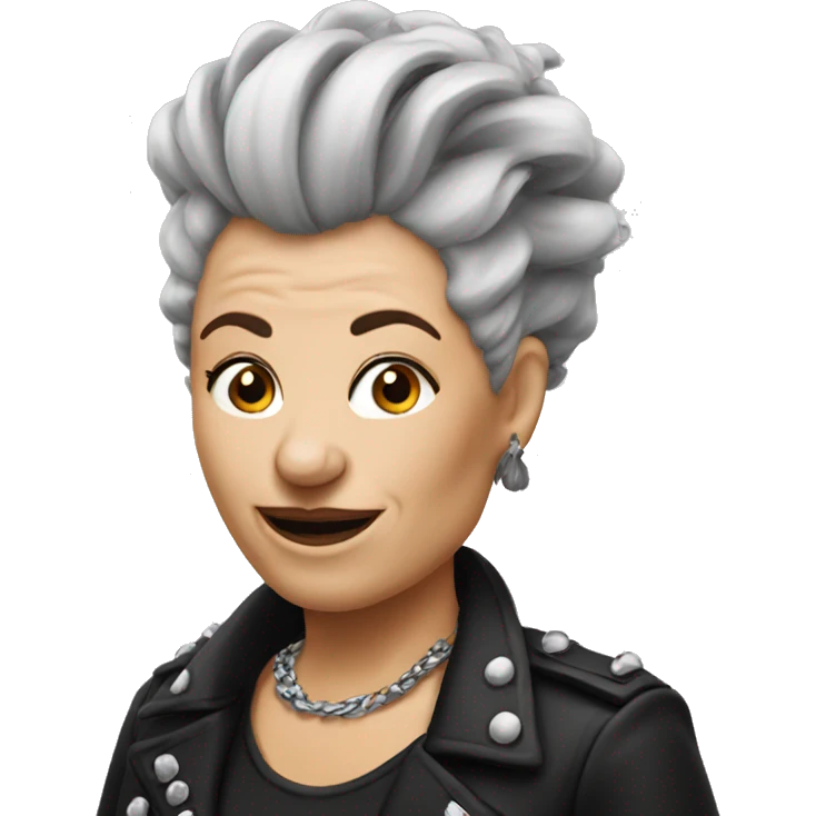 Punk hair old english lady  emoji