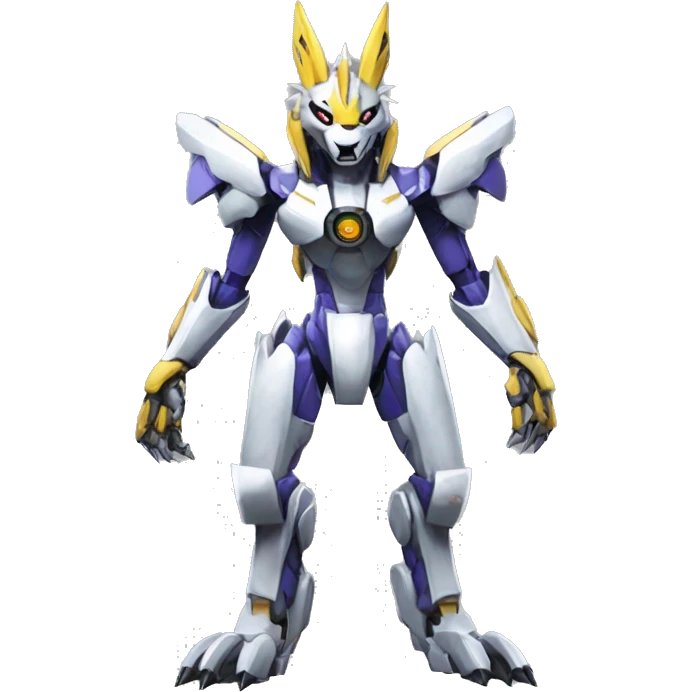 WereGarurumon-Renamon-Medabot-Mecha full body emoji
