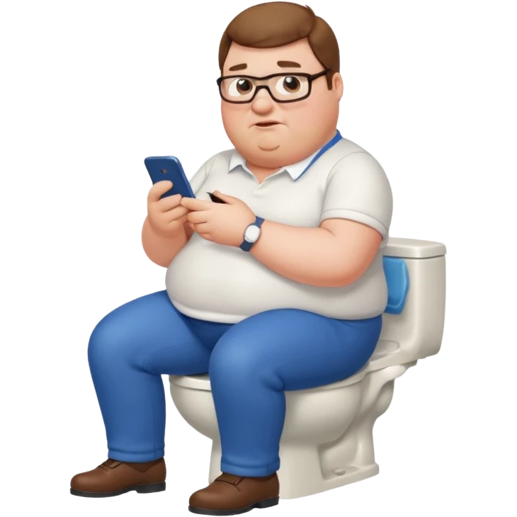 can you do  Peter Griffin sitting on the toilet playing on his phone emoji