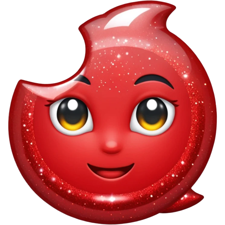 red glitter repair emoji
