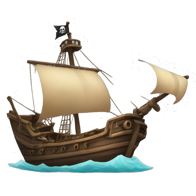 canon pirate boat emoji