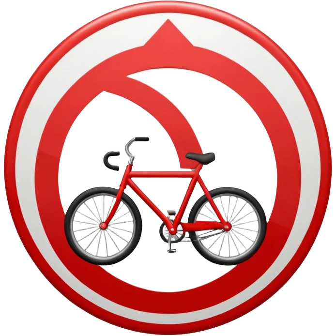 traffic sign style emoji indicating no riding bicycle emoji