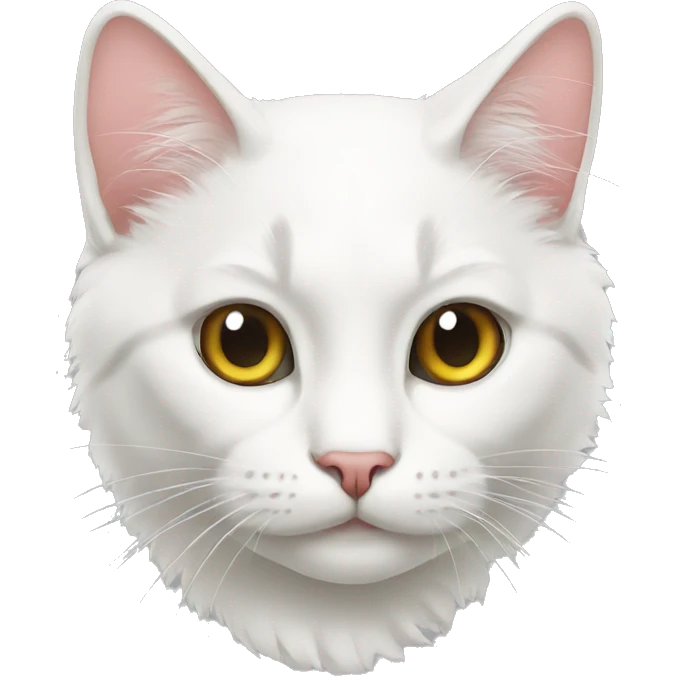 Cat white emoji