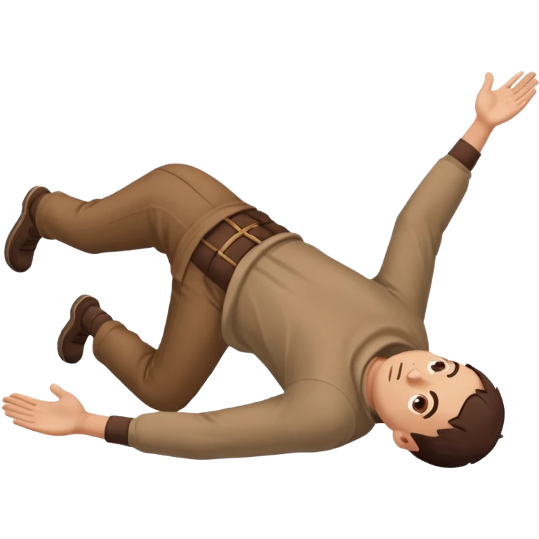 man prostrates himself asking for help emoji