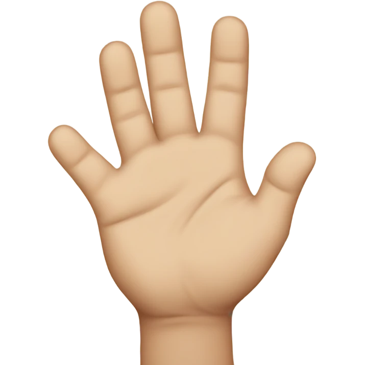Number 4 in hands signs emoji
