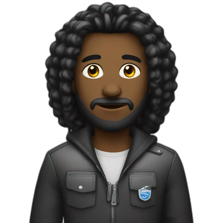 un noir avec des locks emoji