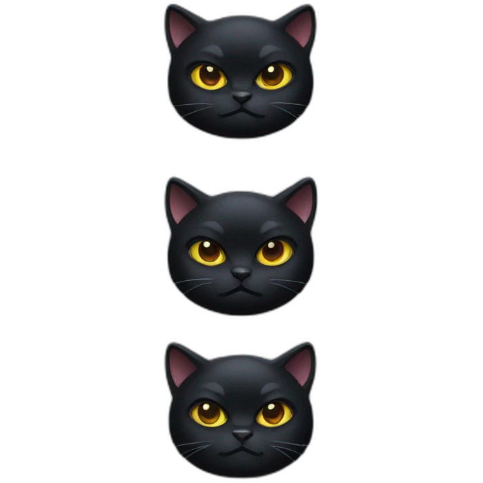 aangry black cat emoji