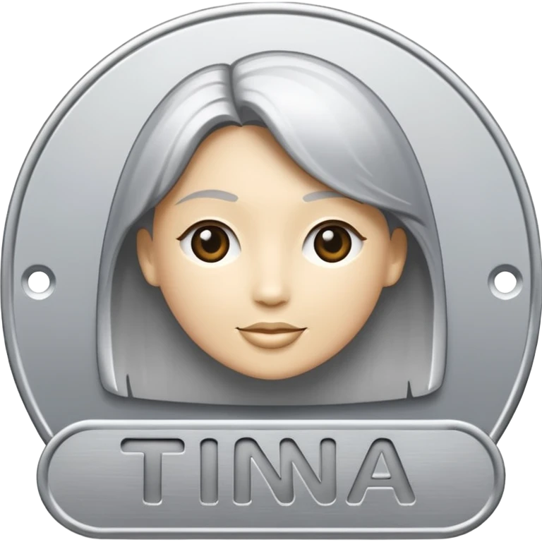 name plate that says “tina” emoji