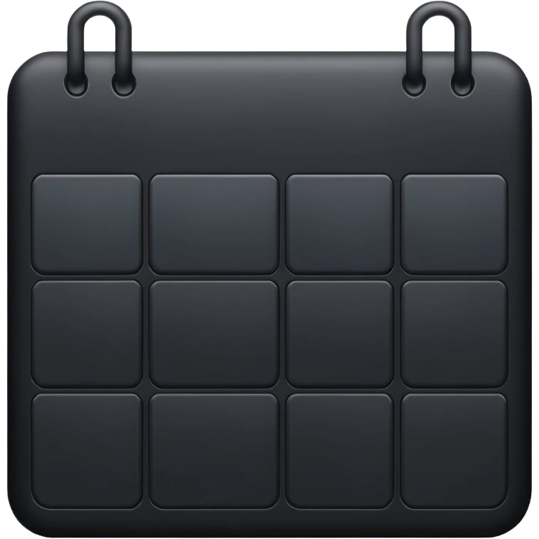 payment schedule — a black matte calendar emoji