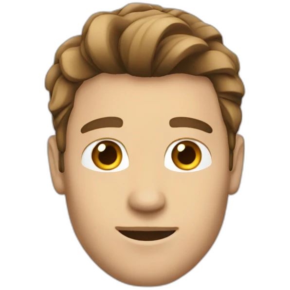 white men brown hair styled up avatar emoji