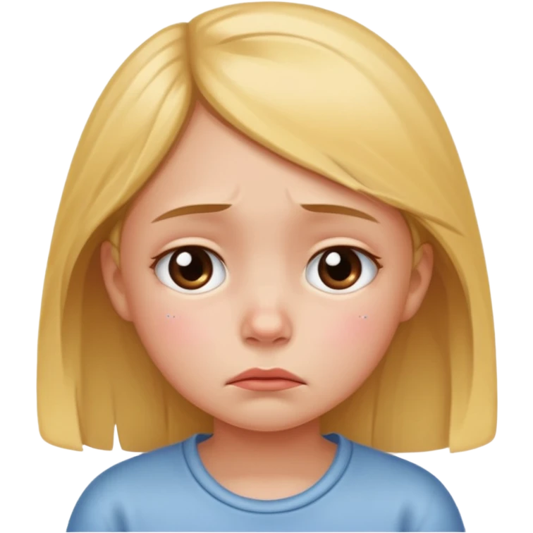 Sad little girl  emoji