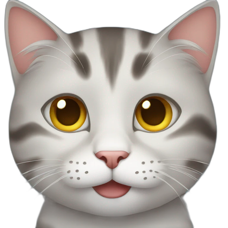 cat with a big smile and in a phone call emoji