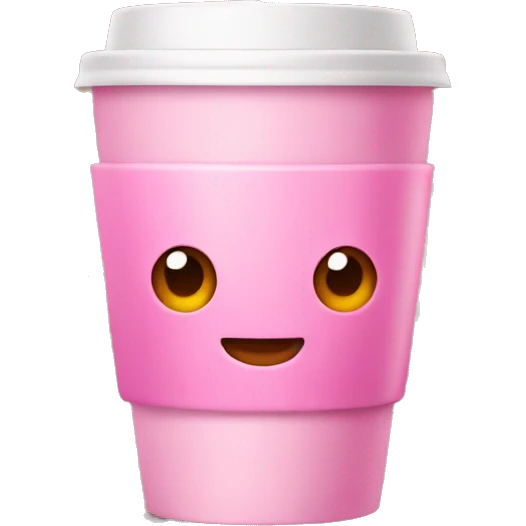 Pink coffee cup emoji