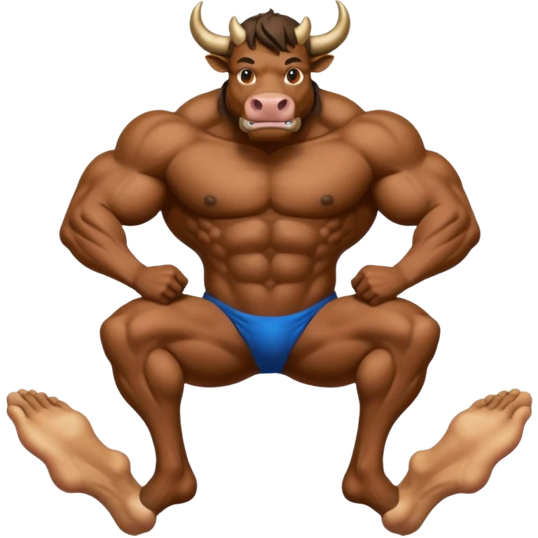 Saturno con cabeza de vaca y pies humano  emoji