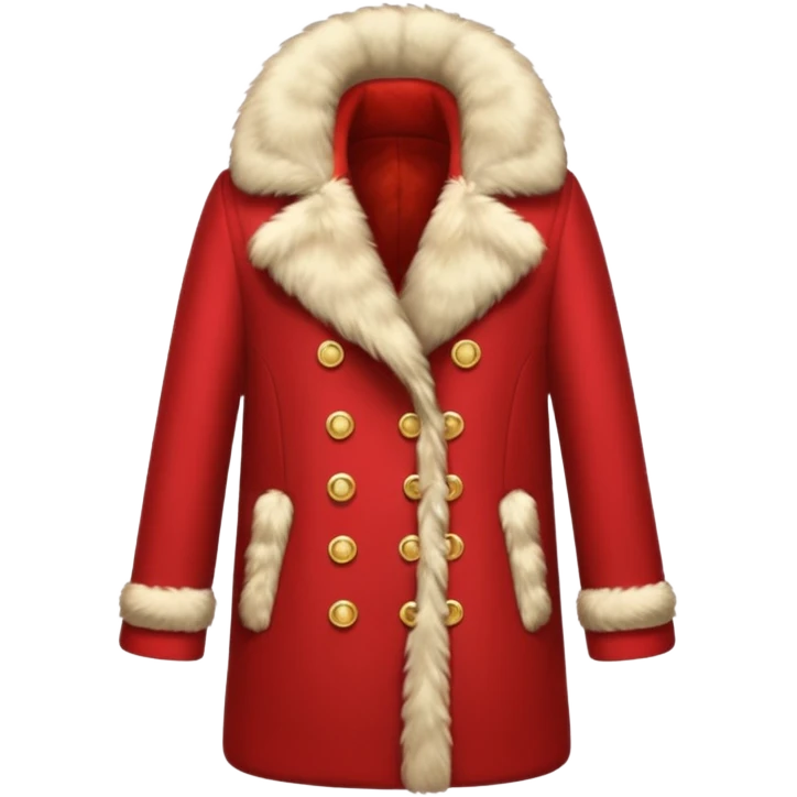 A luxurious fur red coat emoji
