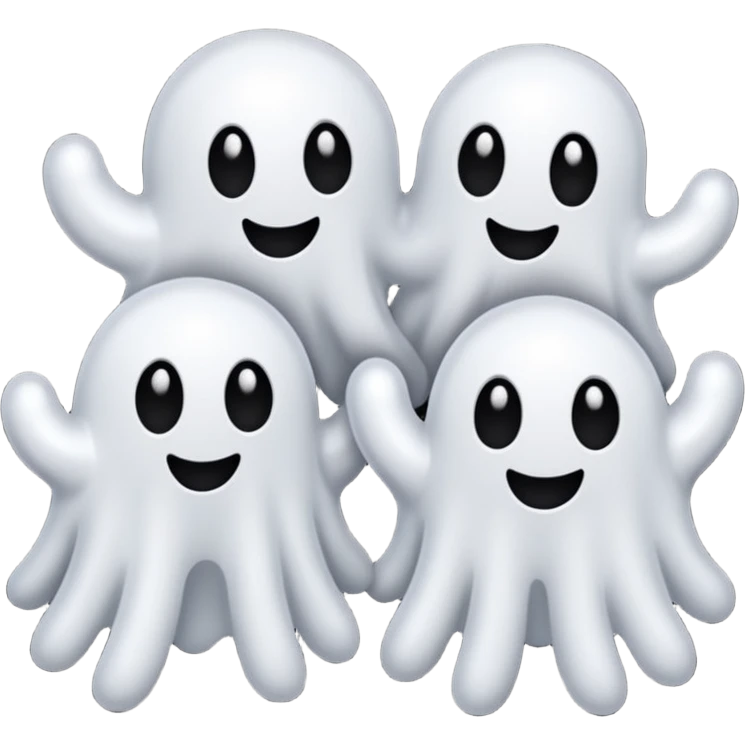 cute halloween ghosts, spiders emoji
