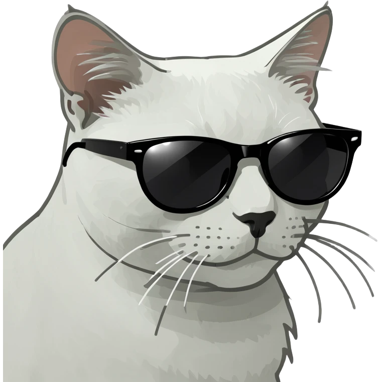 Cat with sunglasses emoji