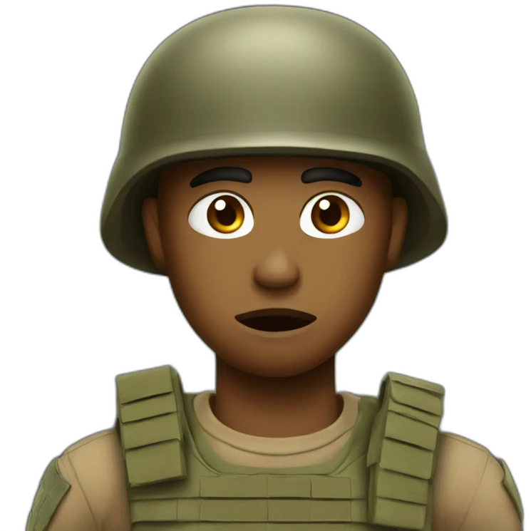 upset solider emoji