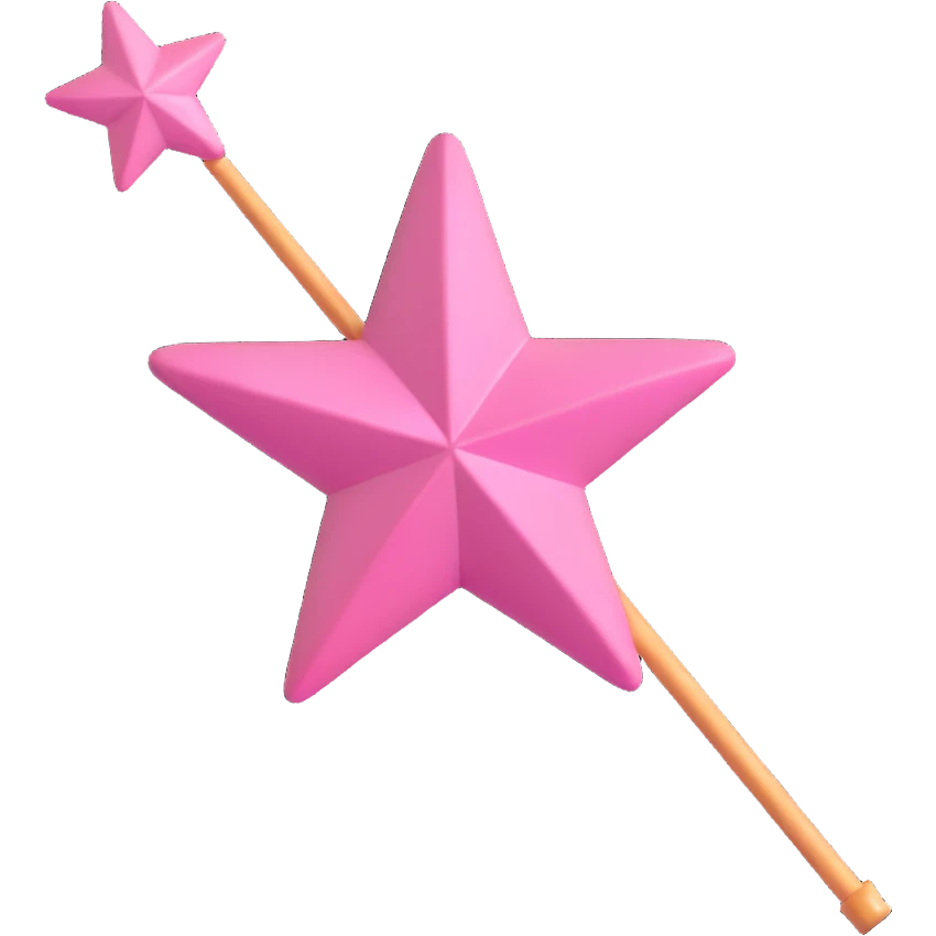 pink star wand emoji