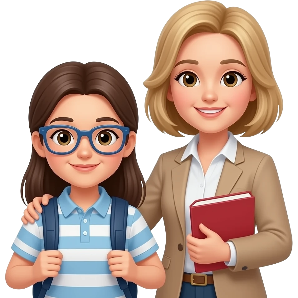 support teacher with student emoji