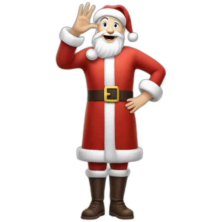 Full height Actively gesturing with hands pale skin Santa Claus emoji