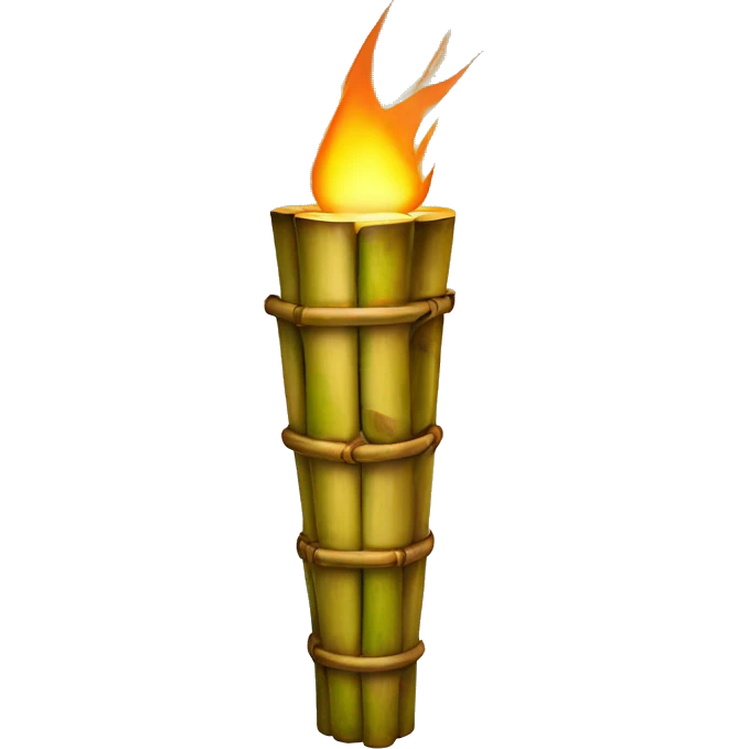 A bamboo tiki torch emoji