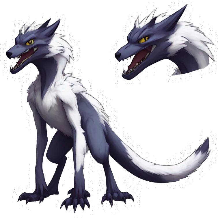 Cool Edgy Modern Sergal species by LiLaiRa full body emoji