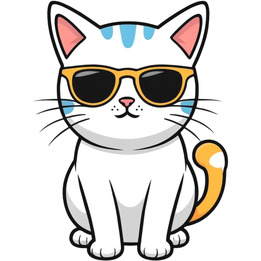 Cat with sunglasses emoji