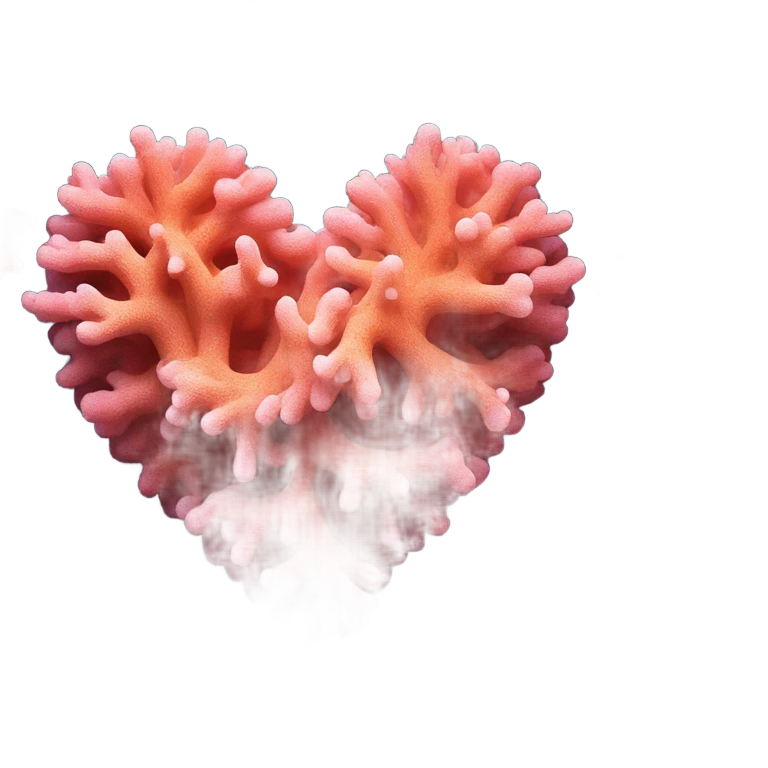 Coral heart emoji