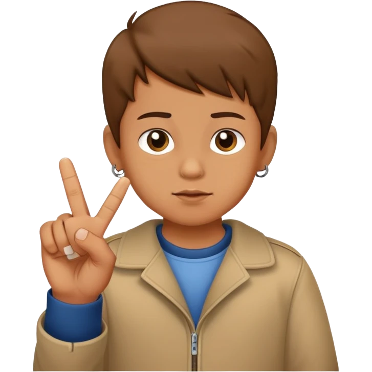 Зделай  чтобы маленкий малчик показивал фак emoji