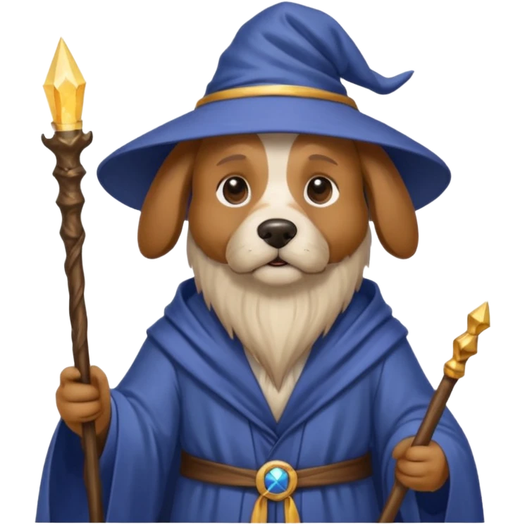 Dog wizard emoji
