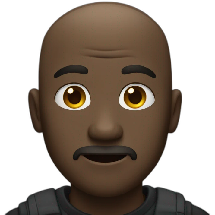 baldblack man shrugging emoji