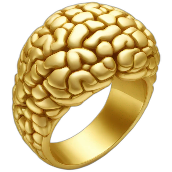 golden brain ring emoji