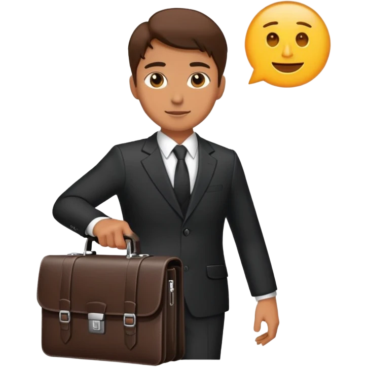 lawyer with briefcase and suit emoji