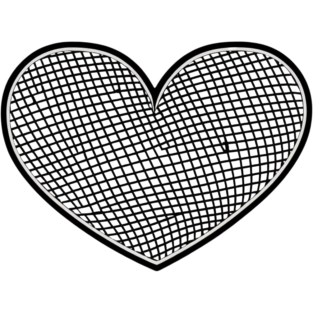 black and white checkered heart emoji