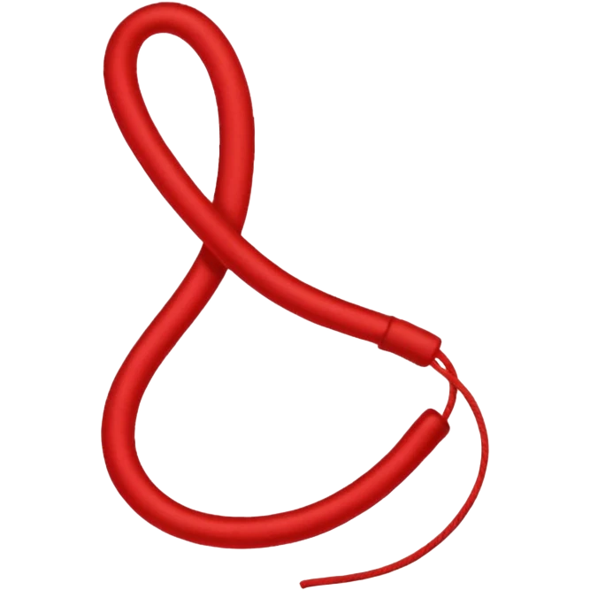 Long Red thread emoji