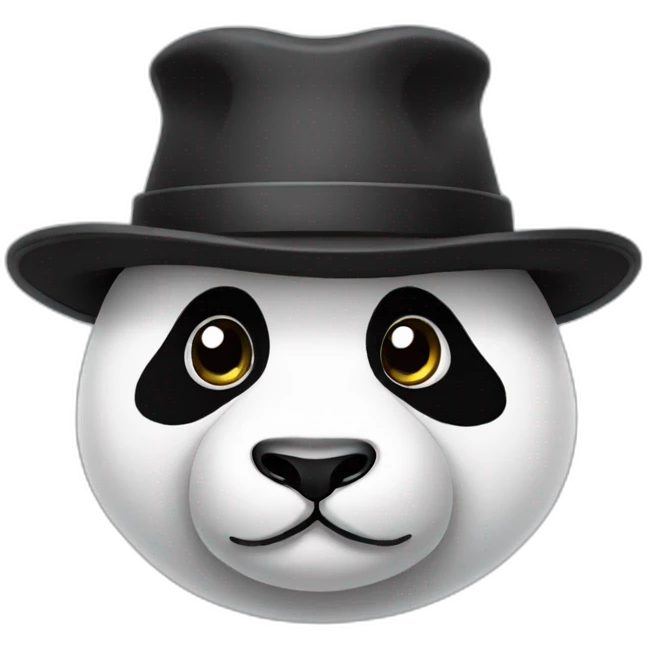 Panda avec chapeau emoji