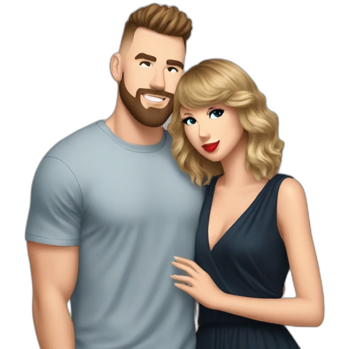 Taylor Swift and Travis Kelce emoji