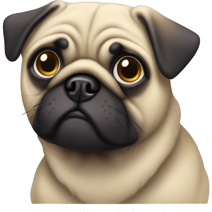 An old pug named kira emoji
