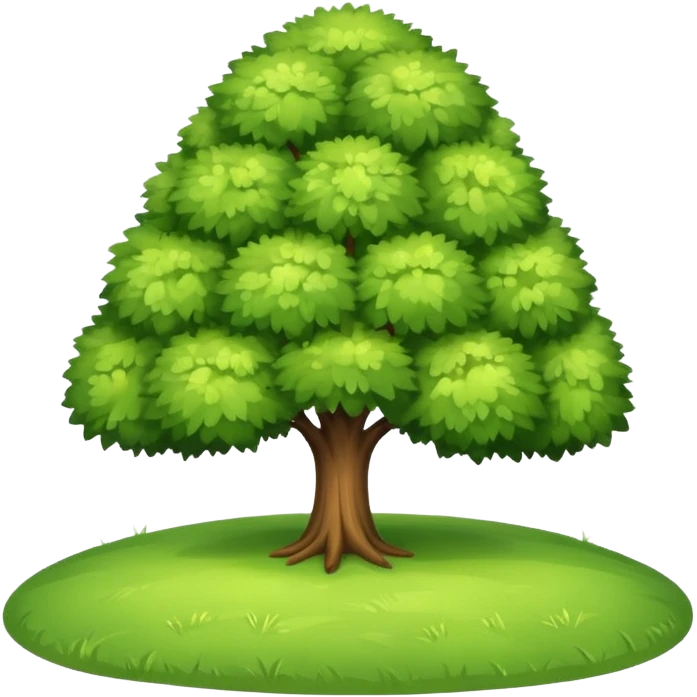 a grassy field with a single tree emoji emoji