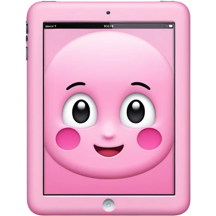 Cute pink iPad emoji
