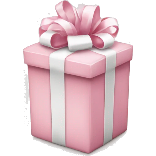 Light pink Christmas gifts under a white Christmas tree  emoji