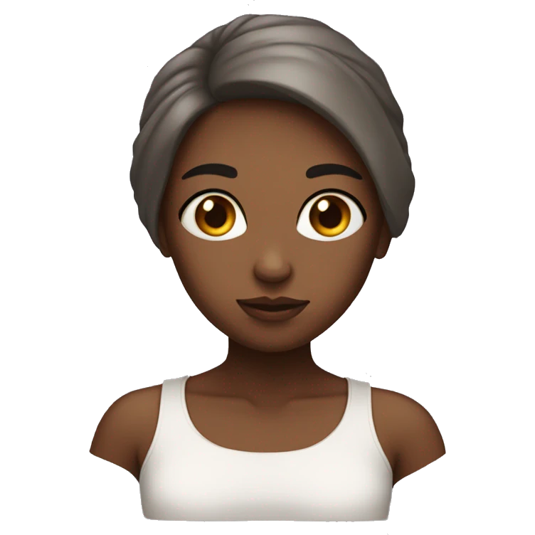 a girl with a big forhead emoji