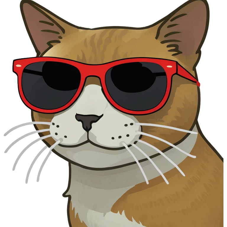 Cat with sunglasses emoji
