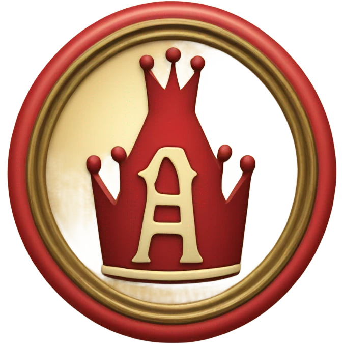 broken queen wax seal red circle emoji